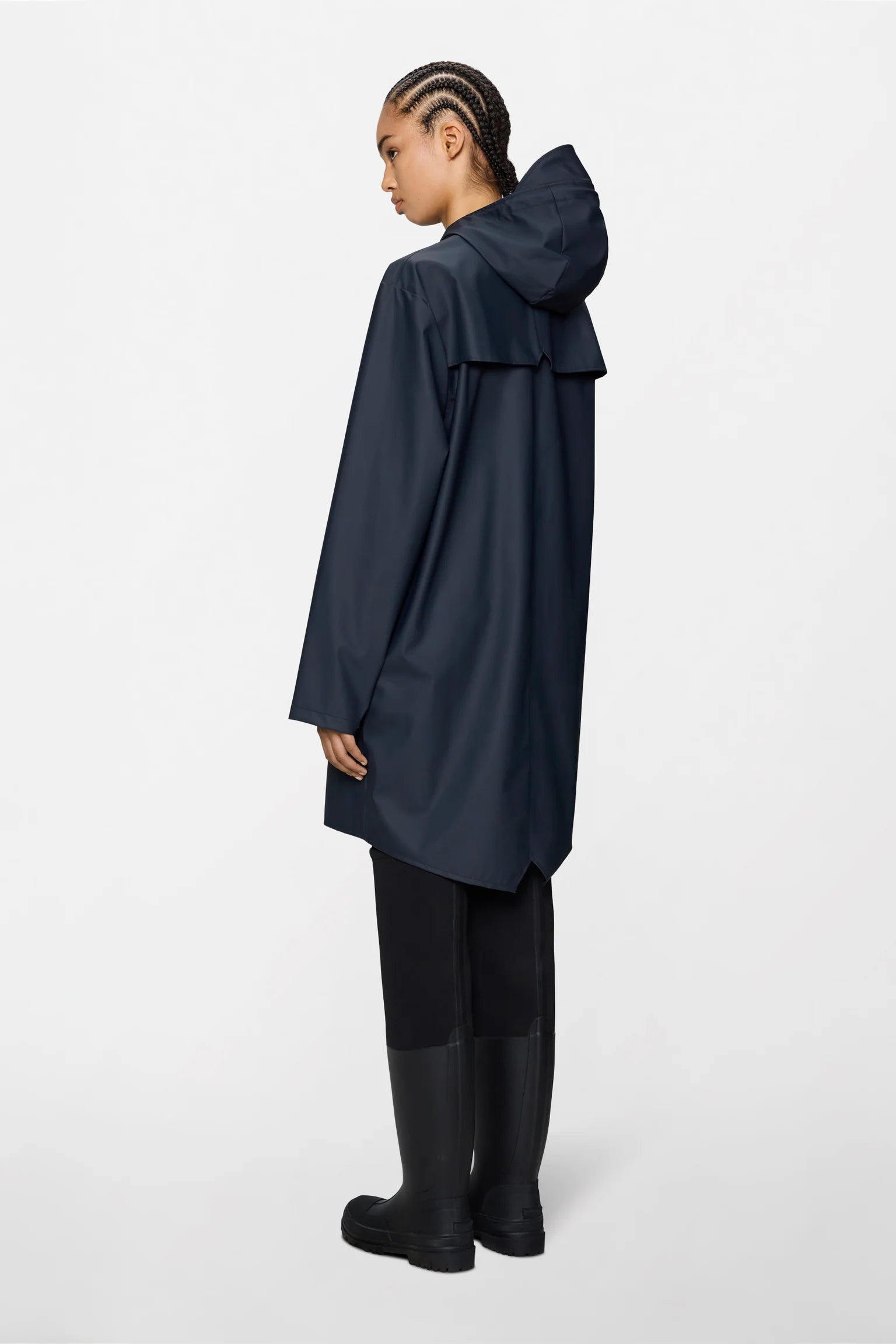 Rains Long Jacket - Navy
