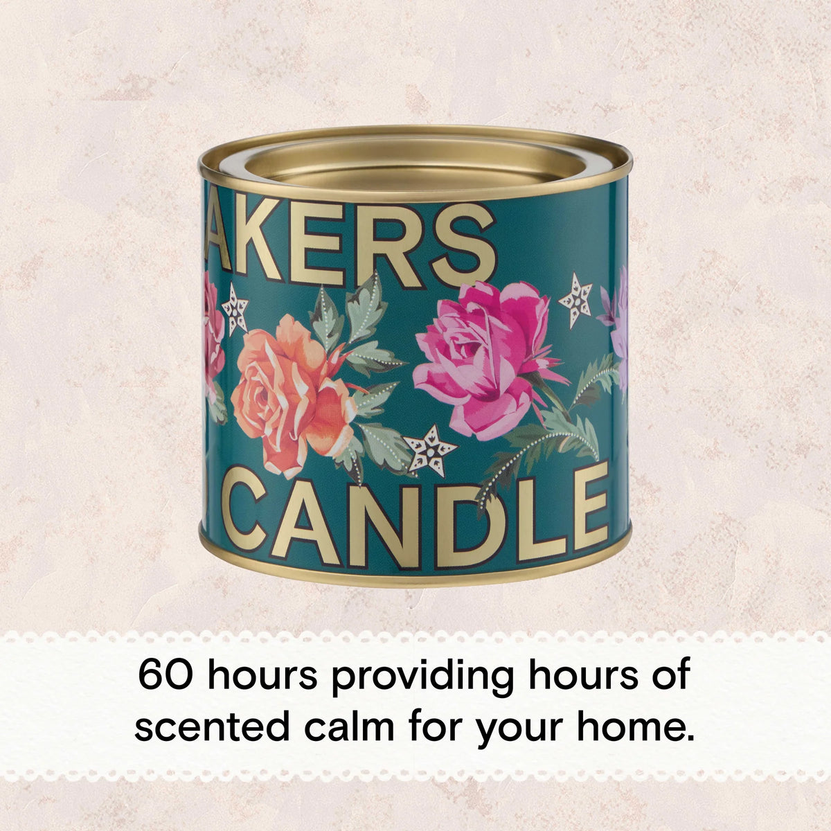 Crown Ditsy Honey & Amber Paint Tin Candle 300g
