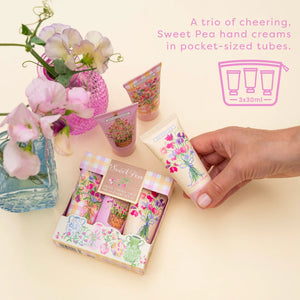 Heathcote & Ivory Sweet Pea Hand Cream Trio 3x30ml 