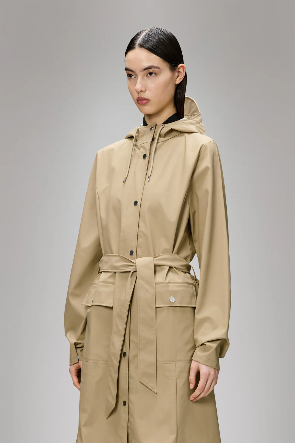Rains Curve W Jacket - Sand - XS