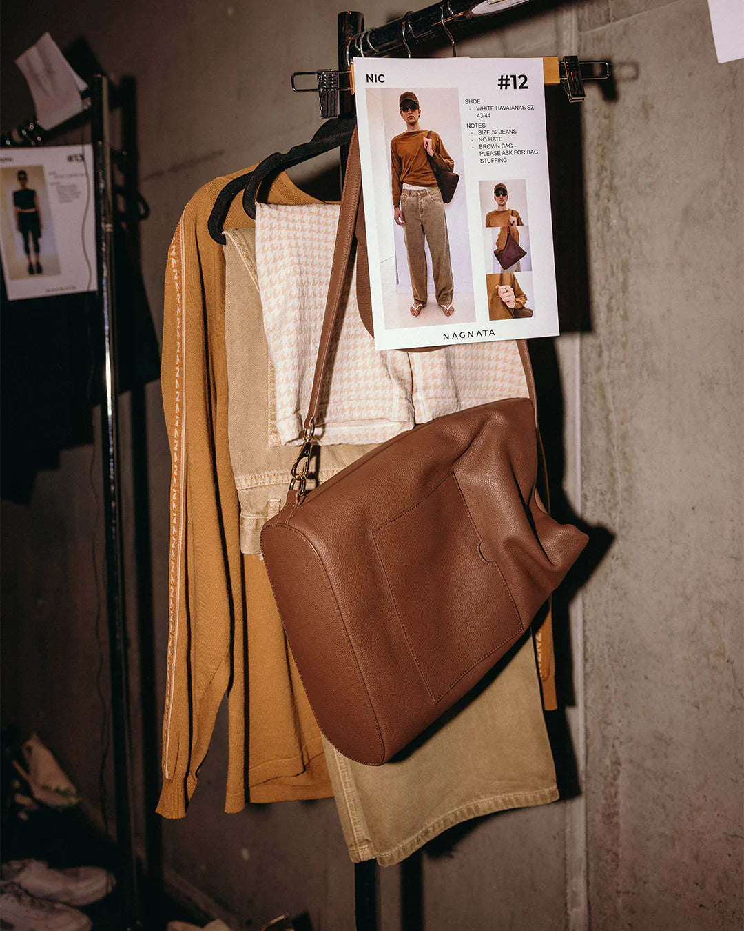 Saben June Shoulder Bag - Umber Pebble Brown leather handbag