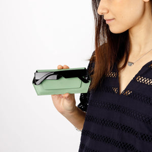 Fox and Leo glasses case - Sage Green