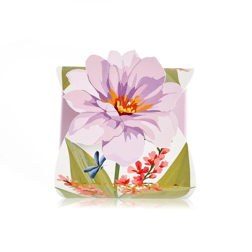 Huxter Body Cleansing Bar Gift Box - Mauve Flower - White Florals & French Pear