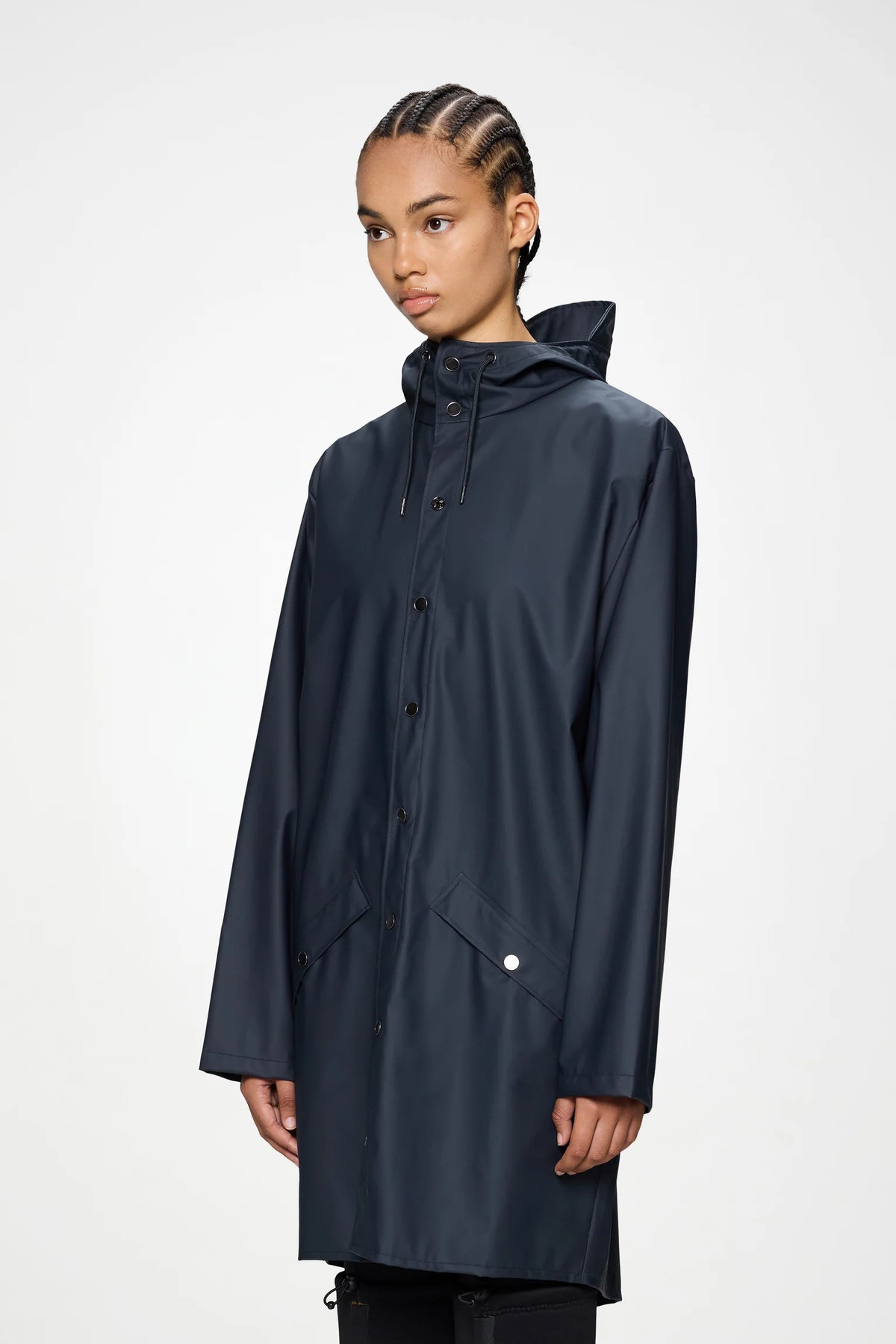 Rains Long Jacket - Navy