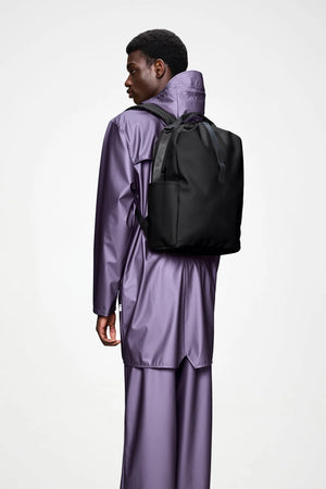 RAINS Clip Front Backpack - Black