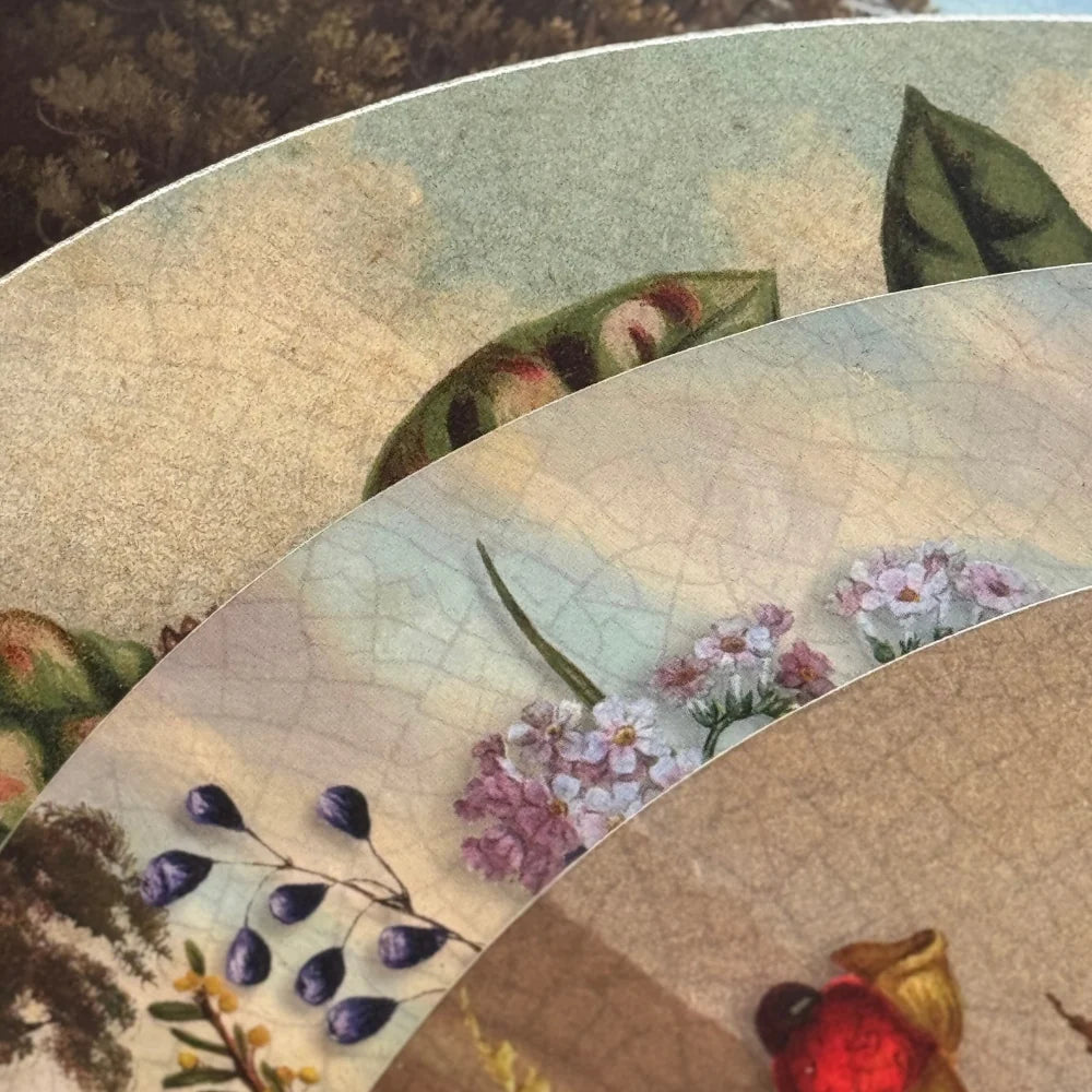 Tanya Wolfkamp Oval Placemat set of 4 - Vintage Birds