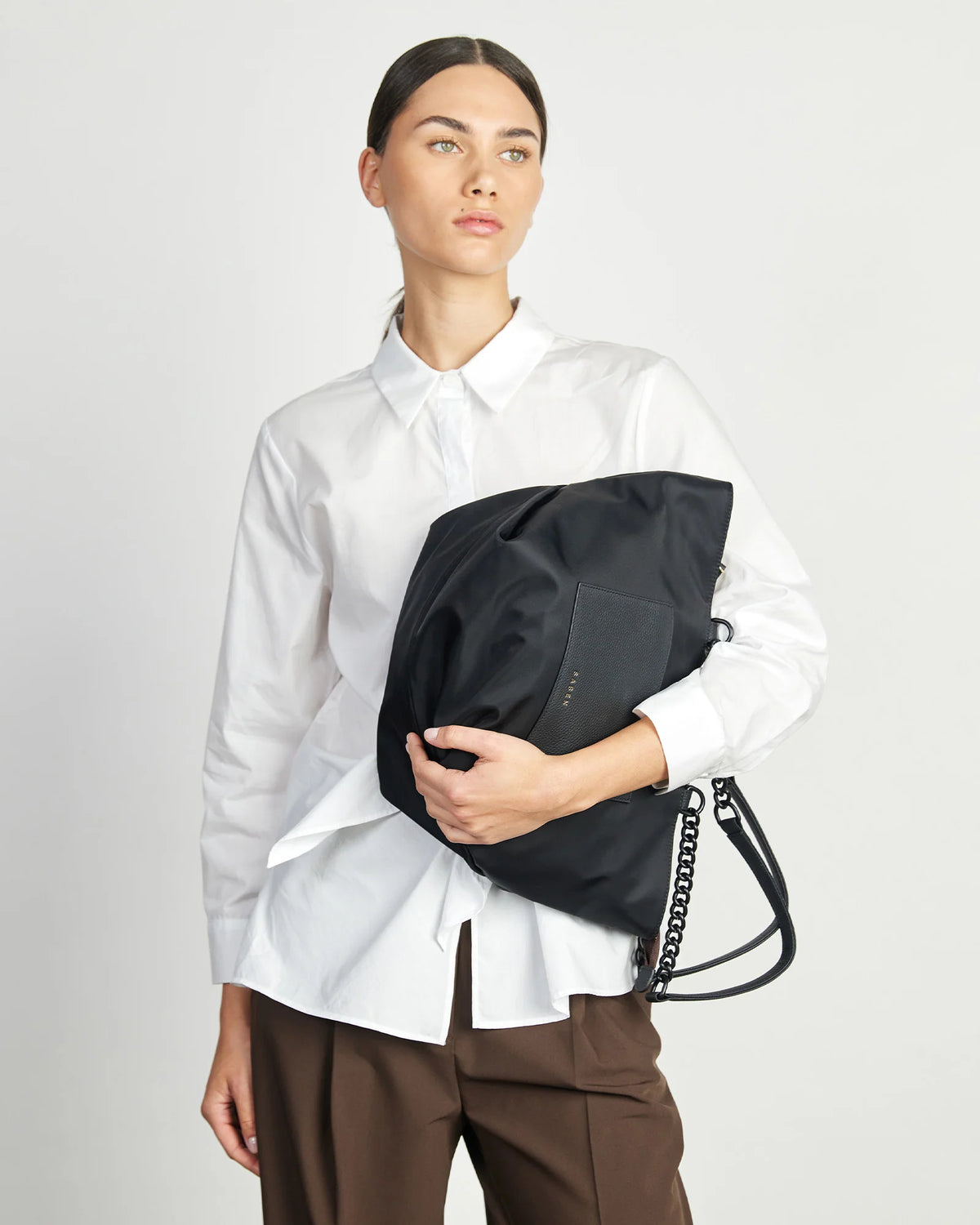 Saben Bag Paris Tote Black Recycled Nylon AW25