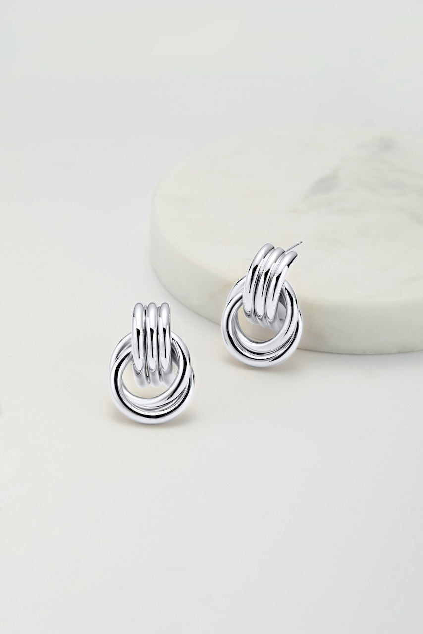Poppy Earrings - Large - Silver