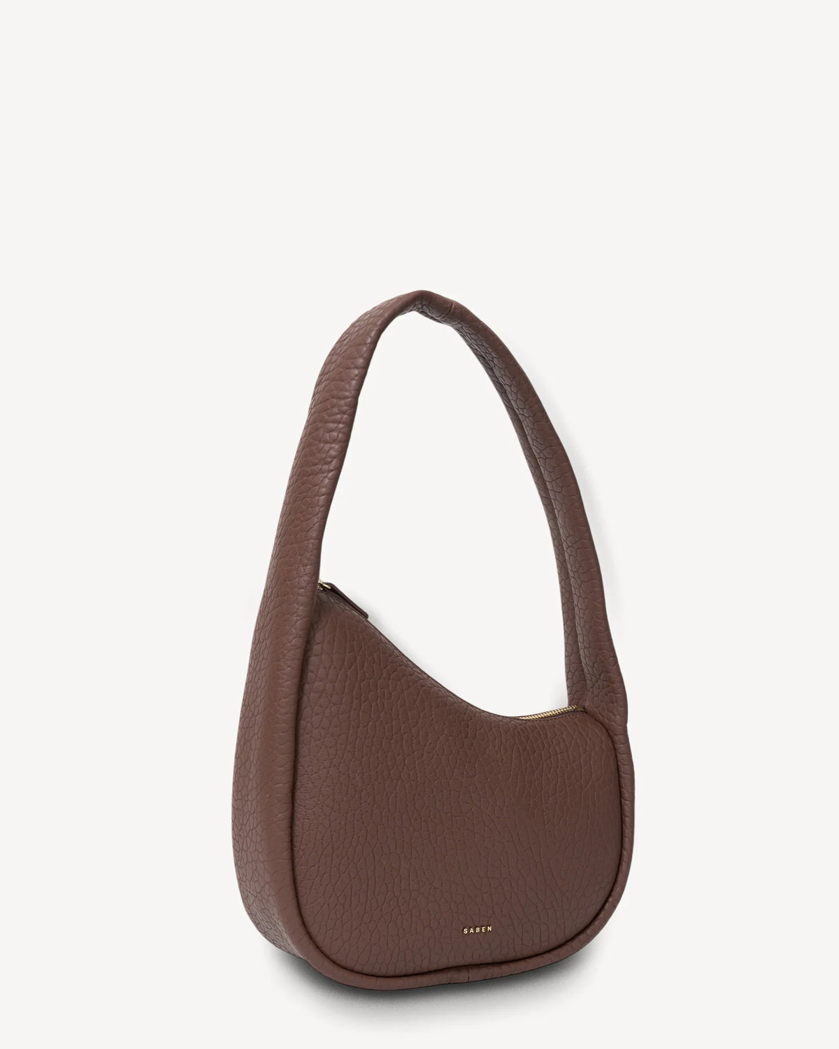 Saben Harper Shoulder Bag - Umber Bubble Brown leather handbag