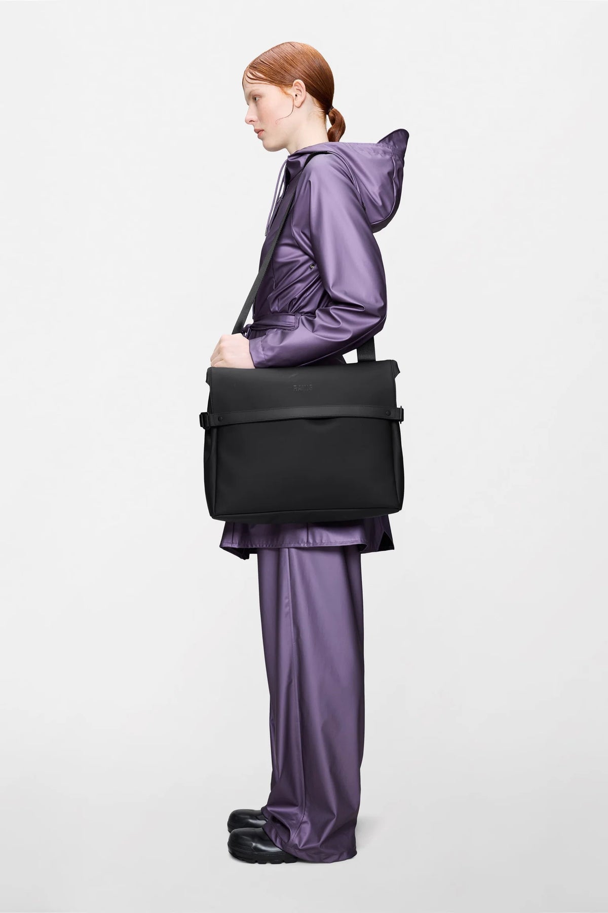RAINS OTG Messenger Bag - Black