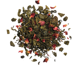 Basilur Tea 'Floral Fantasy' Ceylon Tea box packaging, featuring a pastel pink and mint green floral design with illustrations of roses, anemone, and white flowers. Floral Fantasy Volume III Tea Book - 100g Loose Leaf Green Tea