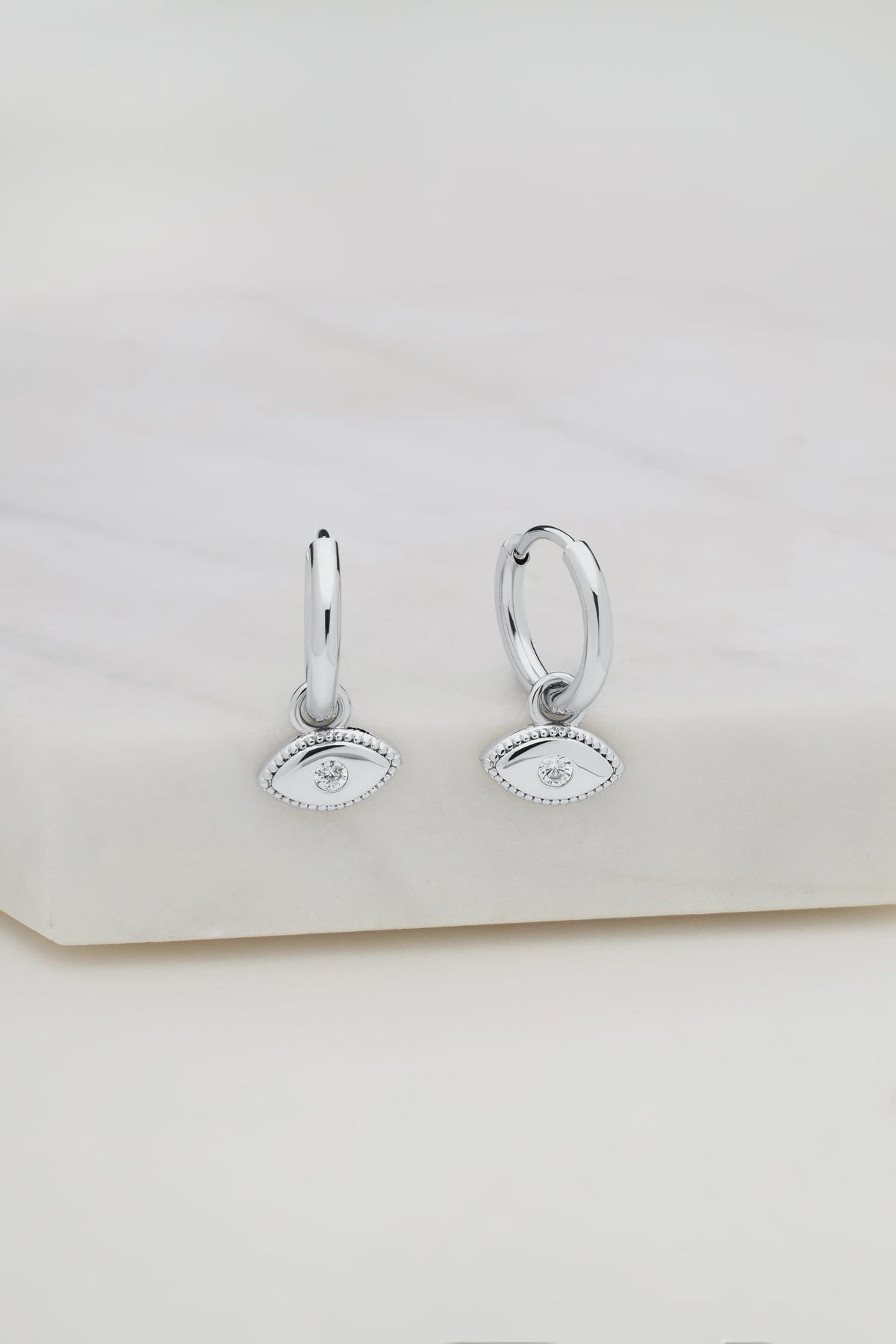 Evil Eye Mini Huggie Earring
