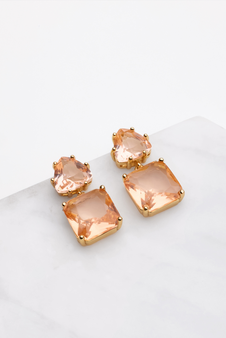 Faith Earring - Peach - Gold - Earrings