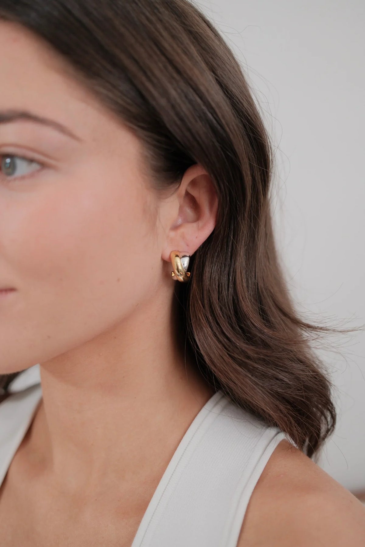 ZAFINO 7355 Fraya Hoop - Gold/Silver