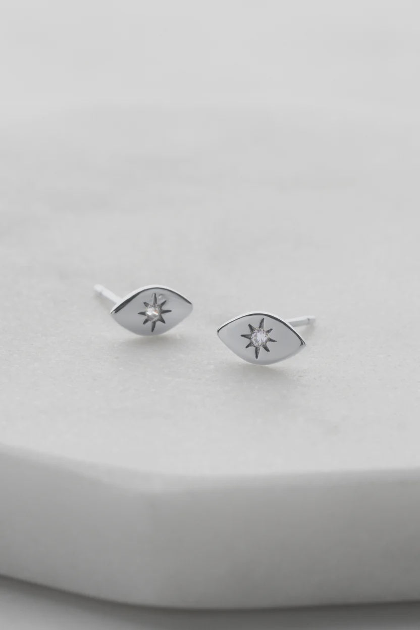 Evil Eye Mini Stud - Silver