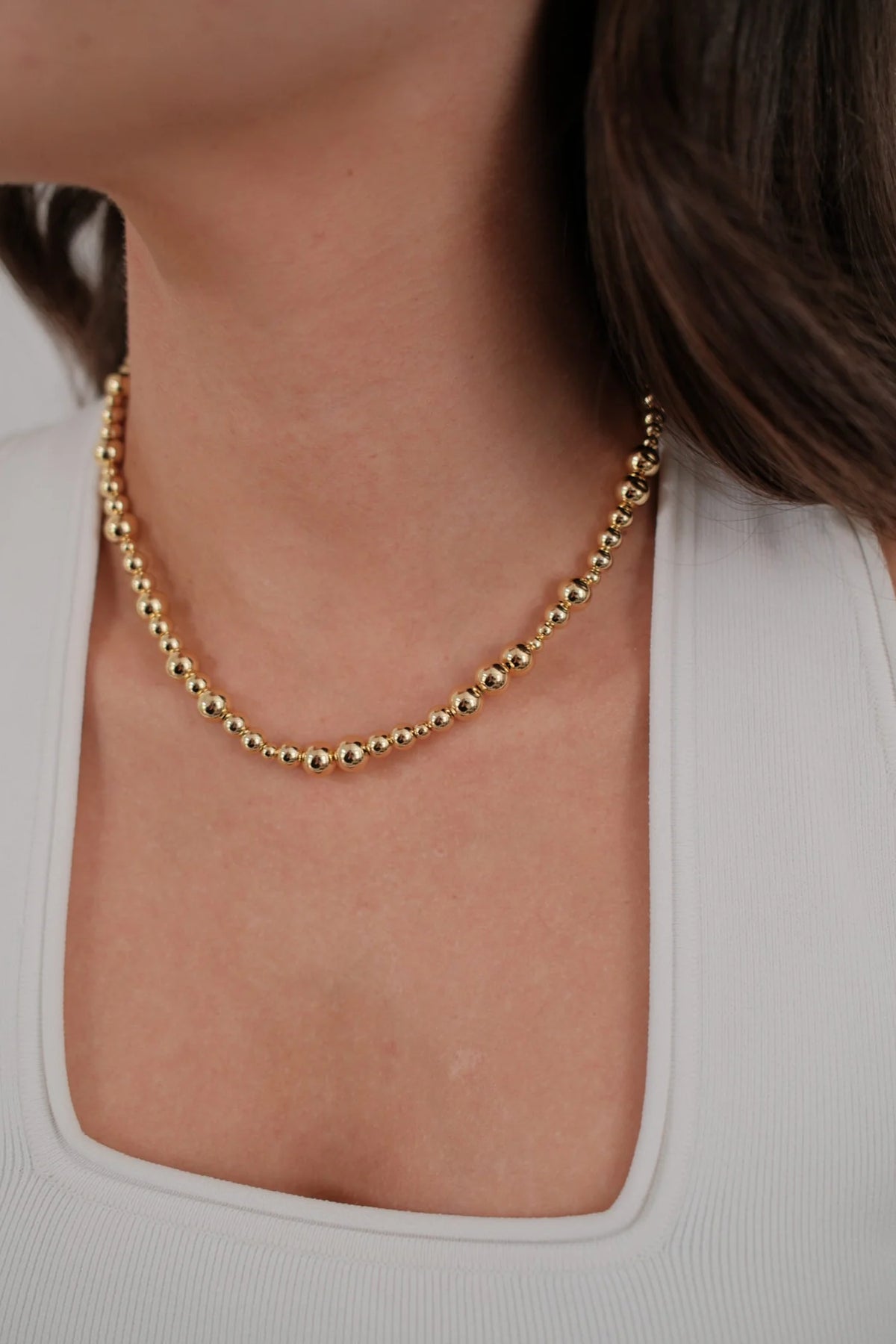 ZAFINO Naomi Necklace Gold beaded necklace