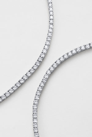 ZAFINO 7773 Dani Tennis Necklace - 40cm - Silver