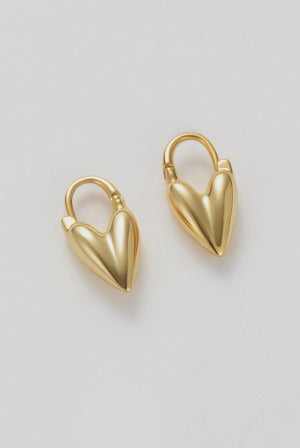 ZAFINO Jess Heart Hoop Essential Earring - Gold 7533