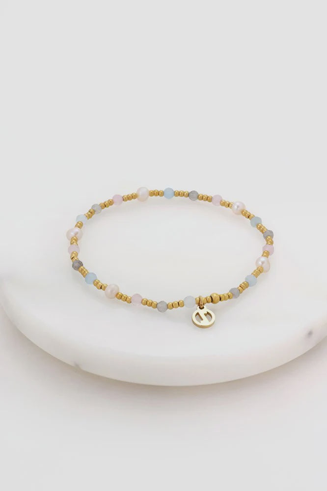 Denver Stretch Bracelet - Sea/Gold