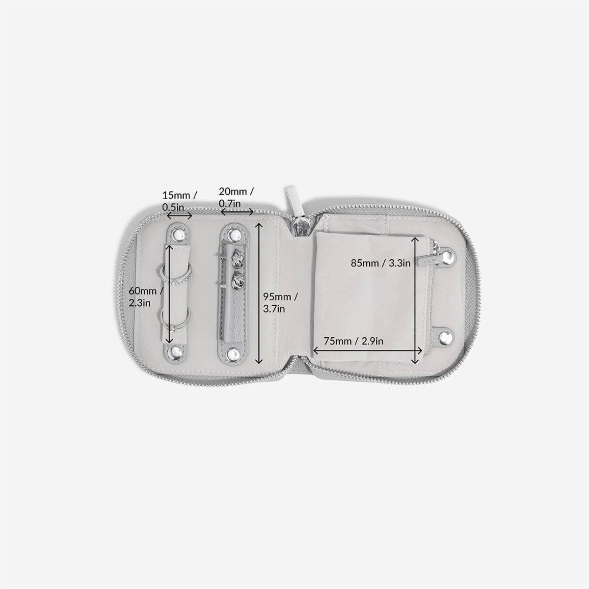 Stackers Compact Jewellery Wallet - Pebble Grey