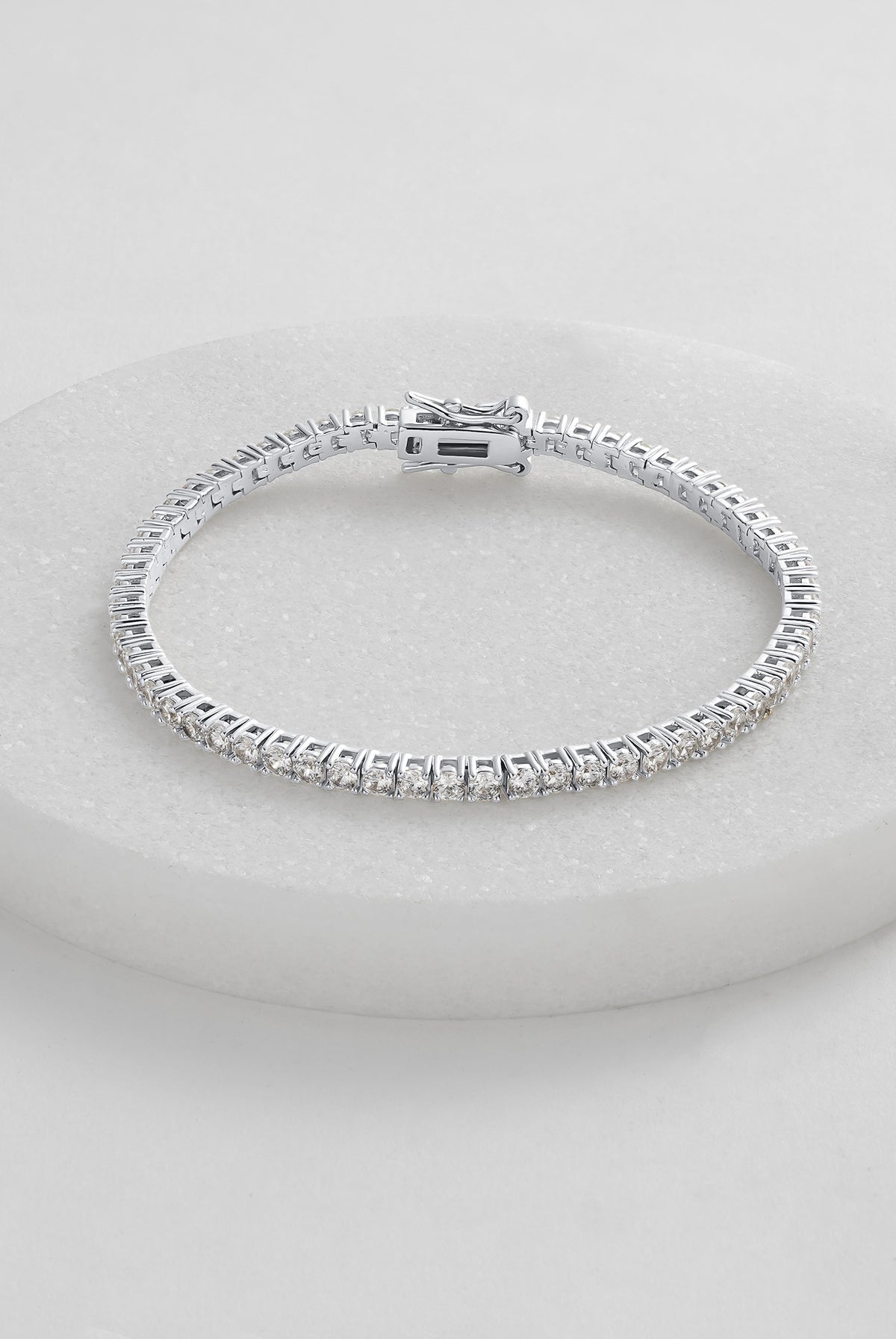 ZAFINO 7739 Dani Tennis Bracelet - Silver - 16.5cm Silver bracelet with clear stones