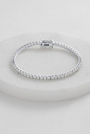ZAFINO 7739 Dani Tennis Bracelet - Silver - 16.5cm Silver bracelet with clear stones