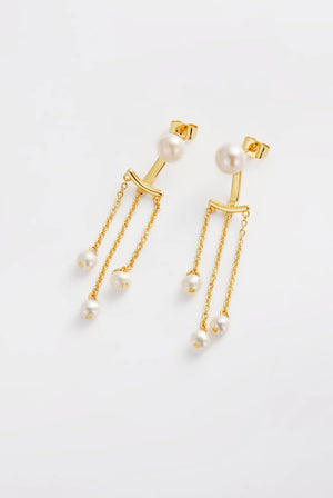 ZAFINO Elise Pearl Earring - Gold