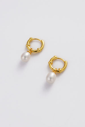 ZAFINO 7788 Tessa Pearl Hoop - Gold