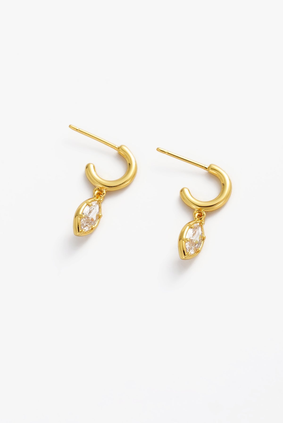 Eden Crystal Hoop - Gold