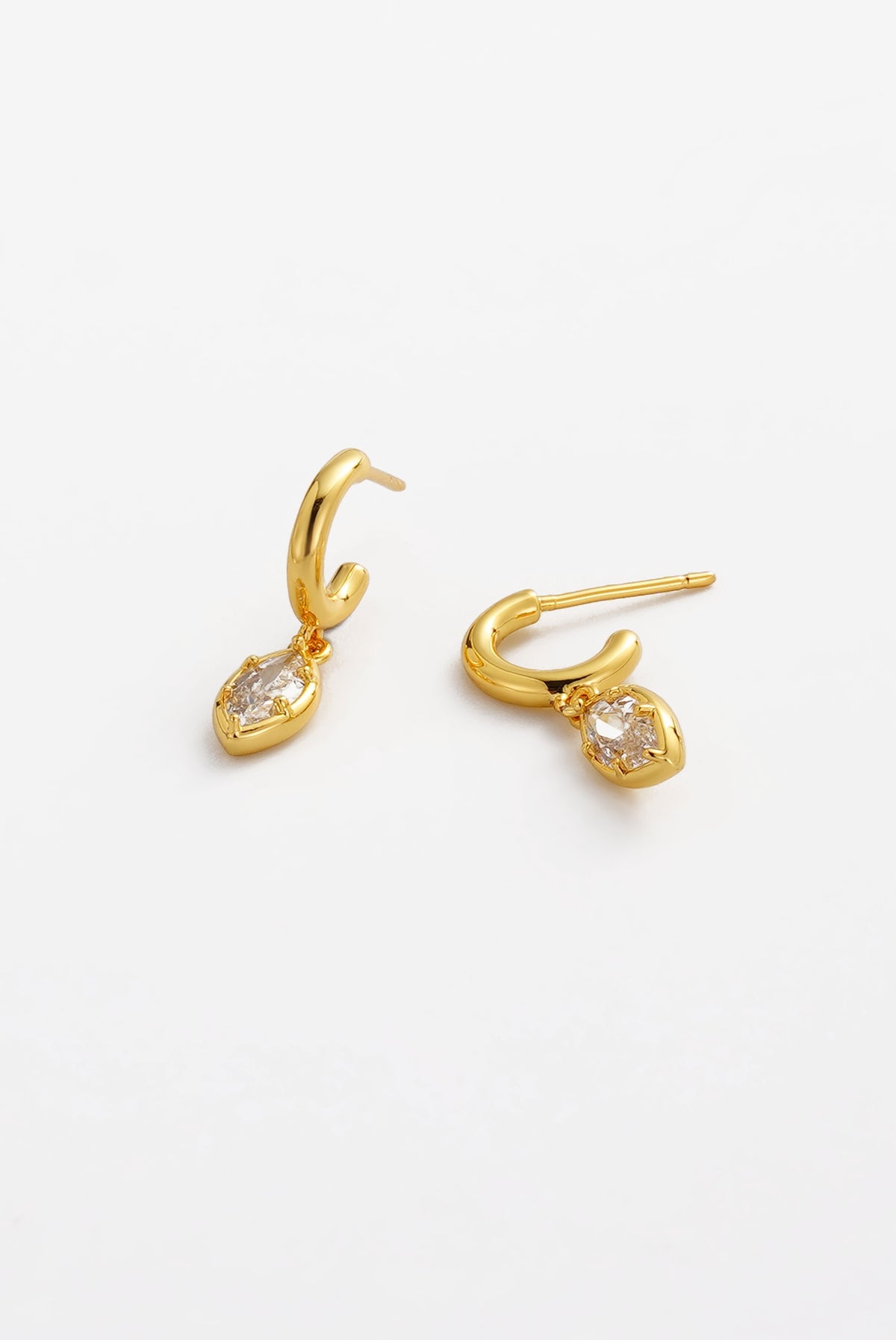 Eden Crystal Hoop - Gold