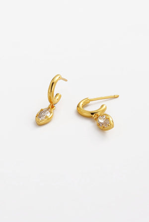 Eden Crystal Hoop - Gold