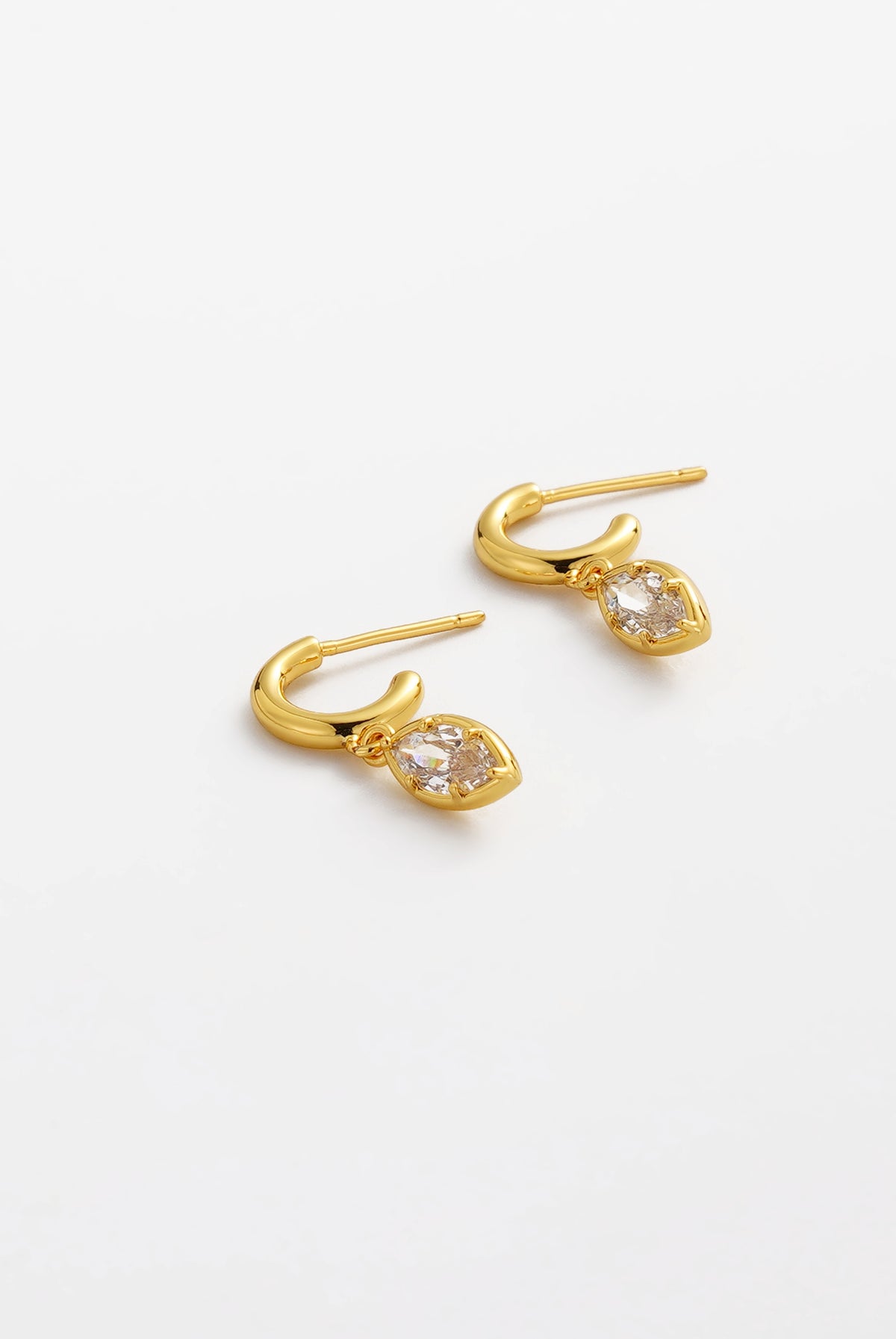 Eden Crystal Hoop - Gold