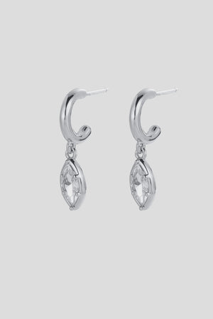 ZAFINO Eden Crystal Hoop - Silver 7791