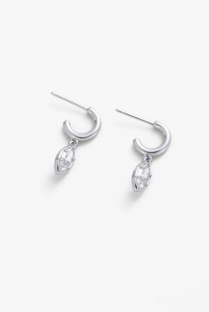 ZAFINO Eden Crystal Hoop - Silver 7791