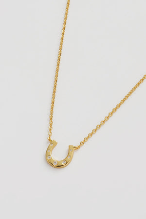 ZAFINO Lucky Necklace Gold horseshoe necklace 7810