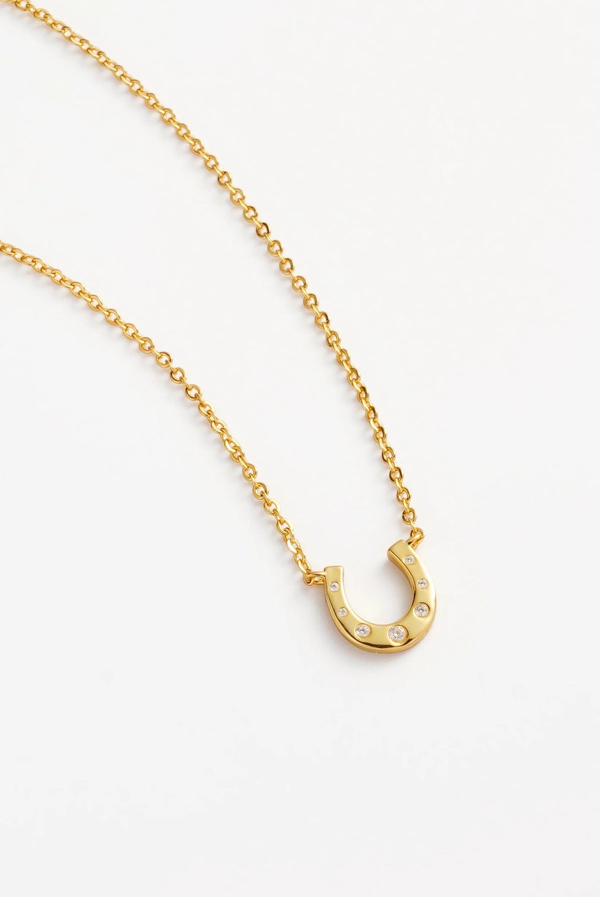 ZAFINO Lucky Necklace Gold horseshoe necklace 7810