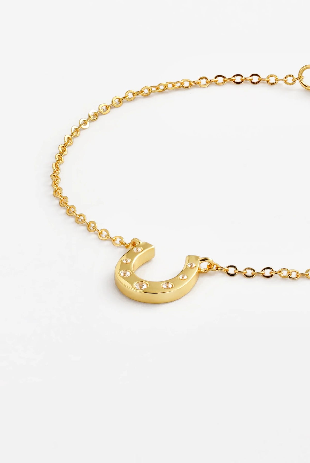 ZAFINO Lucky Bracelet Gold with a horseshoe charm 7812