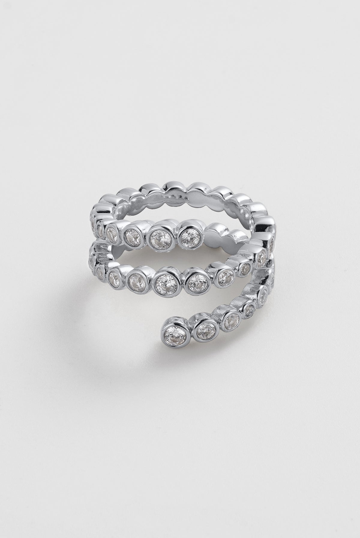 ZAFINO Zoe Silver ring with embedded stones
