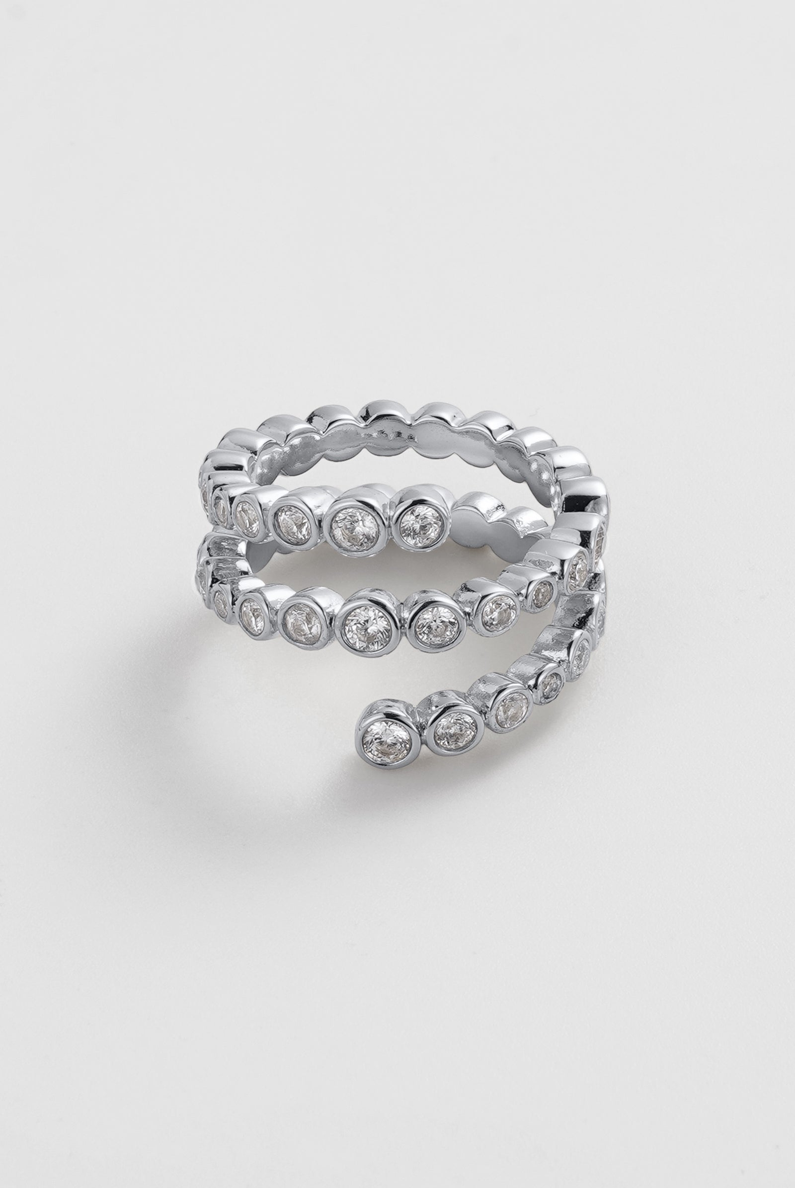 ZAFINO Zoe Silver ring with embedded stones