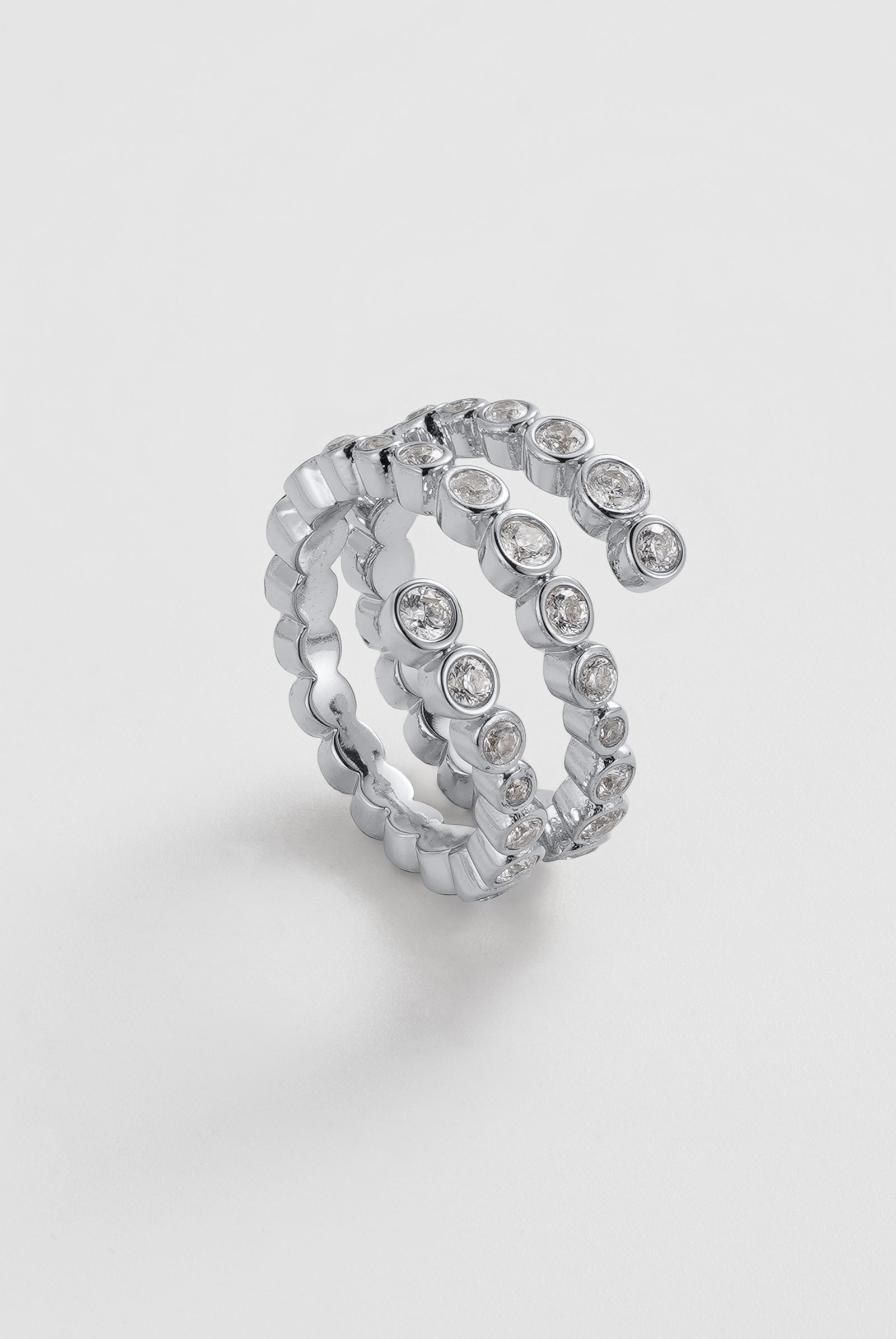 ZAFINO Zoe Silver ring with embedded stones