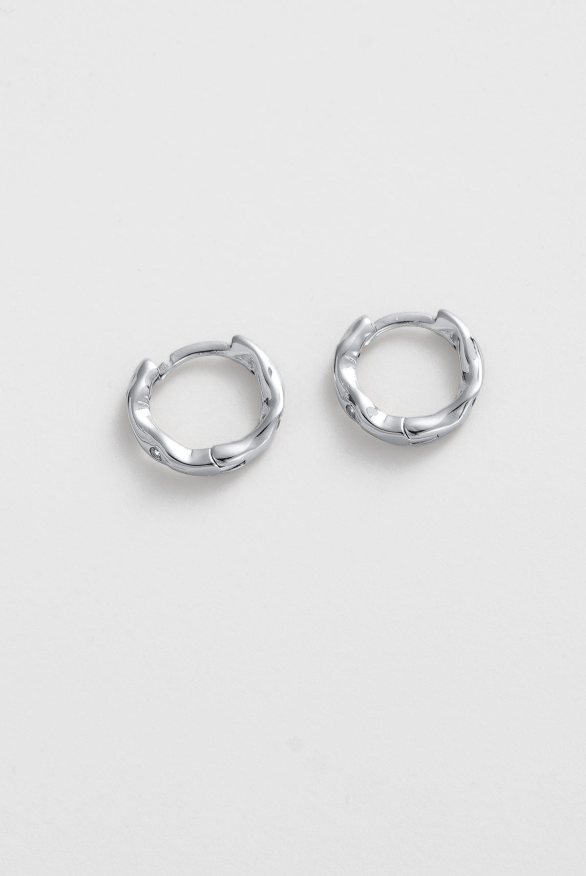 June Huggie - Silver