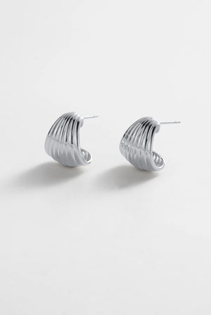 ZAFINO Sasha Hoop - Medium silver hoop earrings 7874