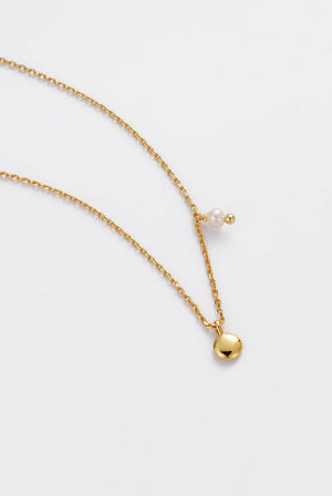 ZAFINO Eva Mini Necklace 7882 Gold necklace with a small round pendant