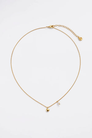 ZAFINO Eva Mini Necklace 7882 Gold necklace with a small round pendant