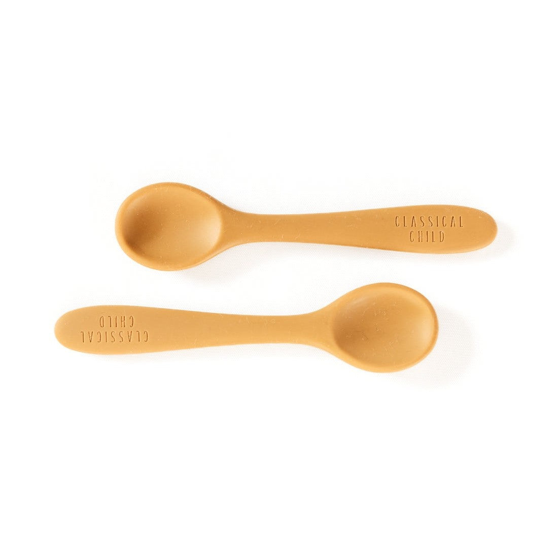 Classical Child Silicone Spoon - Ochre 2 Pack