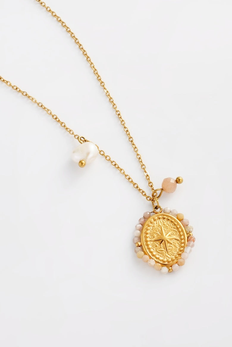 ZAFINO 8084 Olivia Necklace - Rouge Gold necklace with a pendant