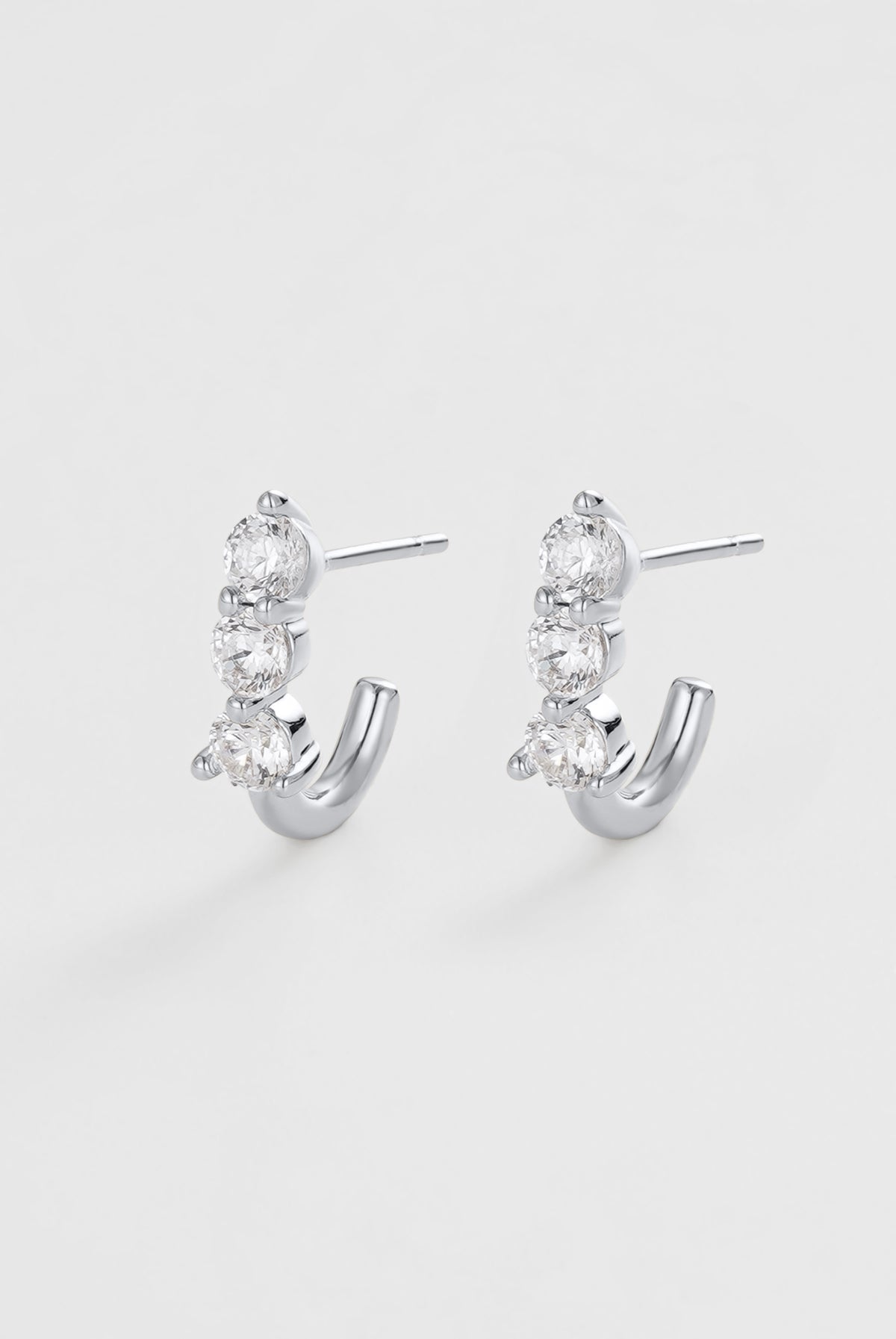 ZAFINO 8156 Mara Huggie - Silver Earrings