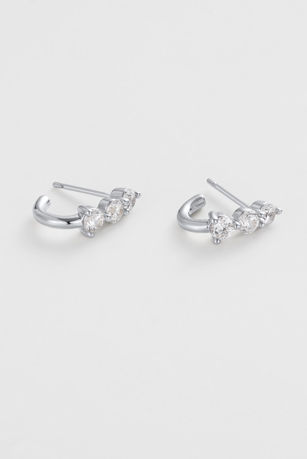 ZAFINO 8156 Mara Huggie - Silver Earrings