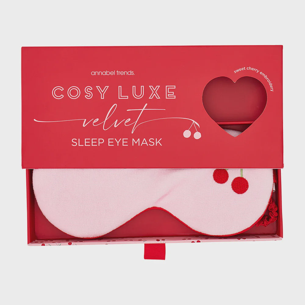 Annabel Trends Velvet Eye Mask - Cosy Luxe - Cherry
