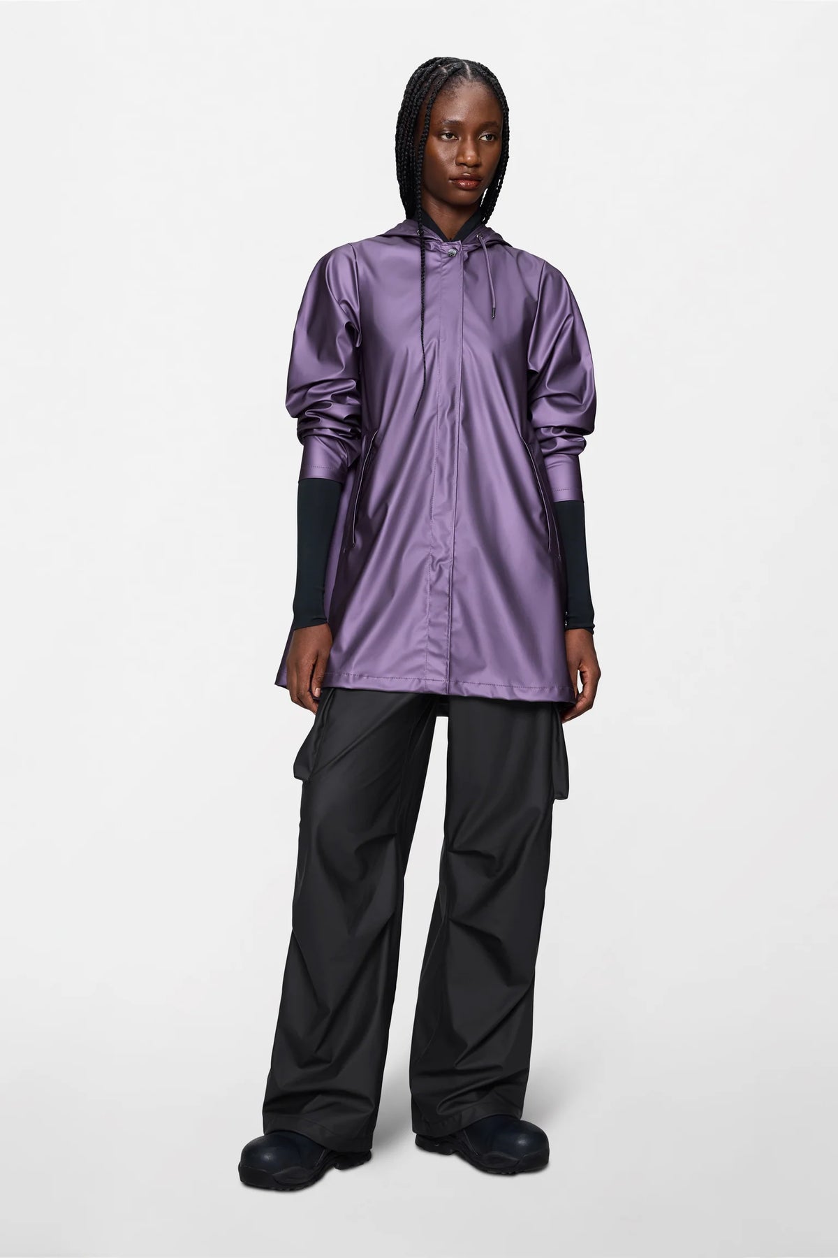 RAINS A-Line W Jacket W3 - Body Purple raincoat